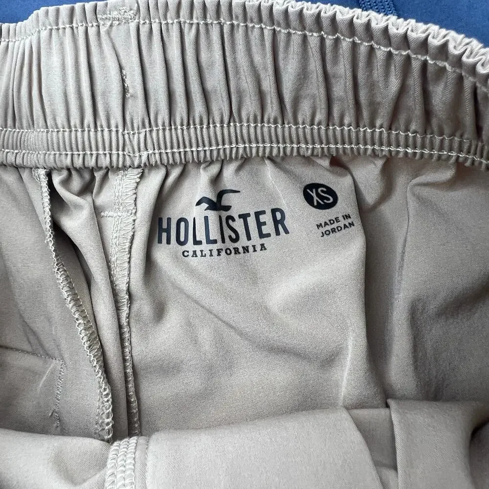 Hollister Blue and Khaki Elastic Waist Uniform Shorts XS (Set of 2)